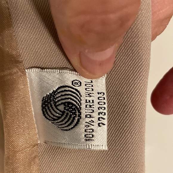 Talbots tan 100% wool coat dress adorable - Picture 8 of 9